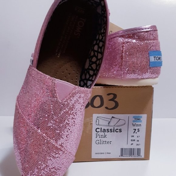 Toms | Shoes | Toms Pink Glitter | Poshmark